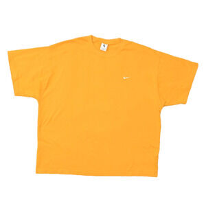Nike Orange Essentials Swoosh T-Shirt Short Sleeve Cotton Regular Size XXL
